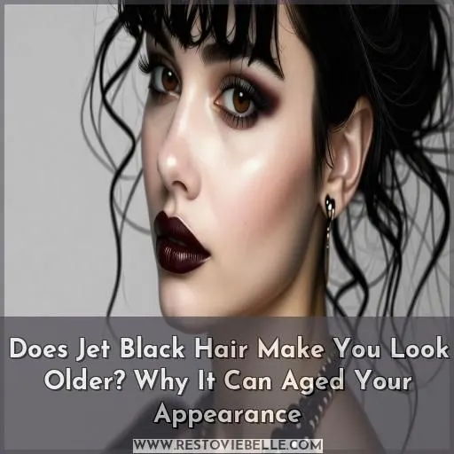 does jet black hair make you look older