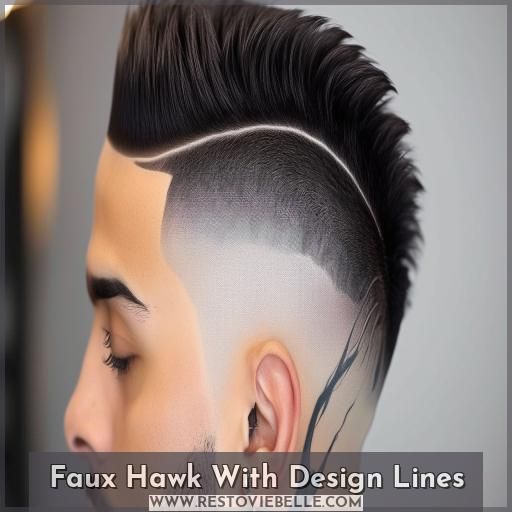 Faux Hawk With Design Lines Faux Hawk With Design Lines