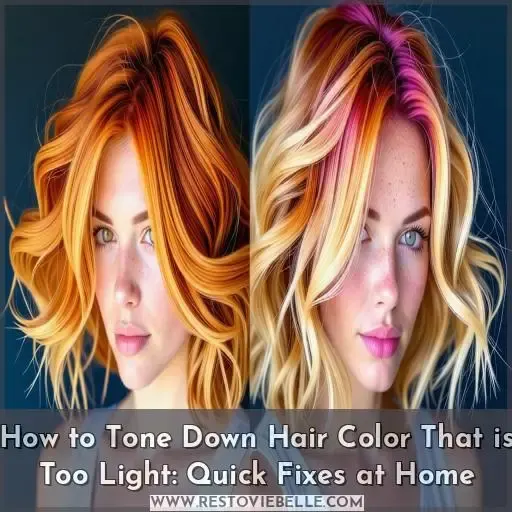 how to tone down hair color that is too light quick fix