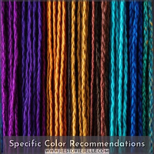 Specific Color Recommendations Specific Color Recommendations