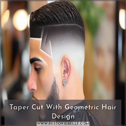Taper Cut With Geometric Hair Design Taper Cut With Geometric Hair Design