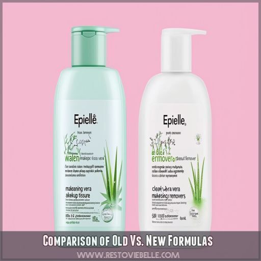 Comparison of Old Vs. New Formulas Comparison of Old Vs. New Formulas