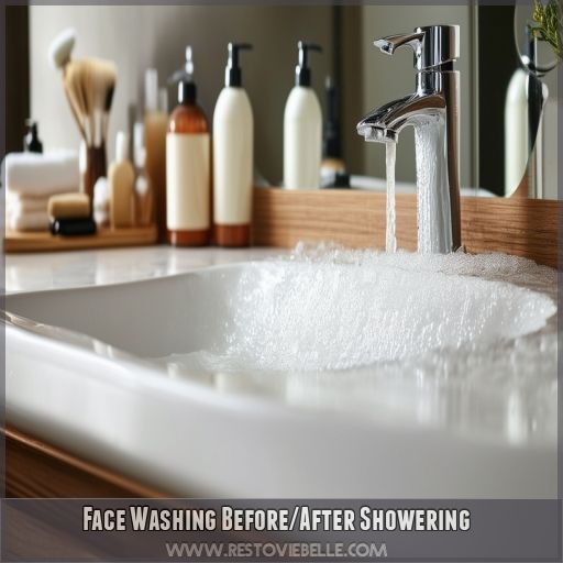 Face Washing Before/After Showering Face Washing Before/After Showering