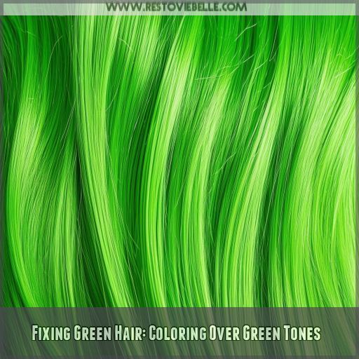 Fixing Green Hair: Coloring Over Green Tones Fixing Green Hair: Coloring Over Green Tones