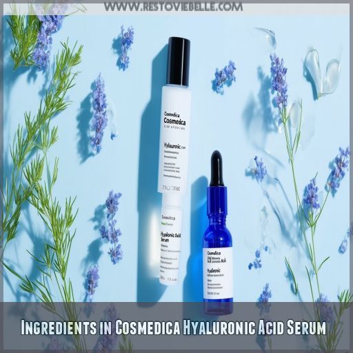 Ingredients in Cosmedica Hyaluronic Acid Serum Ingredients in Cosmedica Hyaluronic Acid Serum