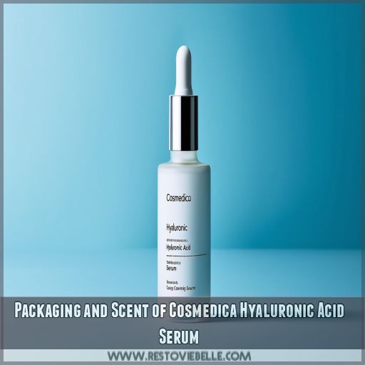 Packaging and Scent of Cosmedica Hyaluronic Acid Serum Packaging and Scent of Cosmedica Hyaluronic Acid Serum