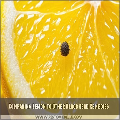 Comparing Lemon to Other Blackhead Remedies Comparing Lemon to Other Blackhead Remedies