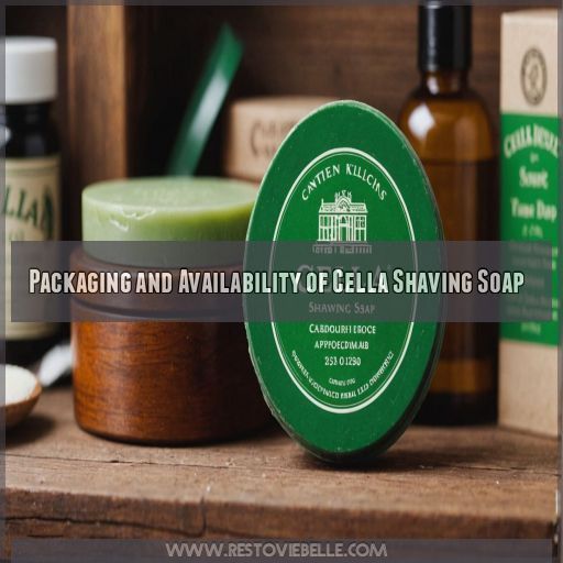 Packaging and Availability of Cella Shaving Soap Packaging and Availability of Cella Shaving Soap