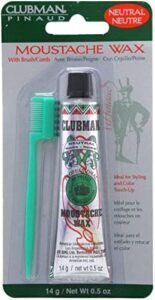 Clubman Moustache Wax with Brush