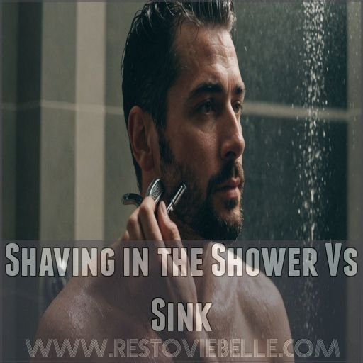 shaving in the shower vs sink
