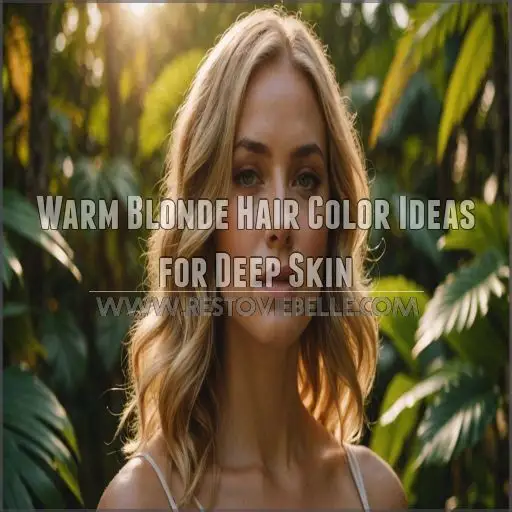 Warm Blonde Hair Color Ideas for Deep Skin