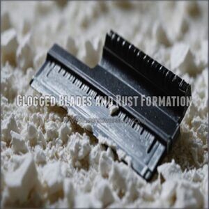 Clogged Blades and Rust Formation Clogged Blades and Rust Formation
