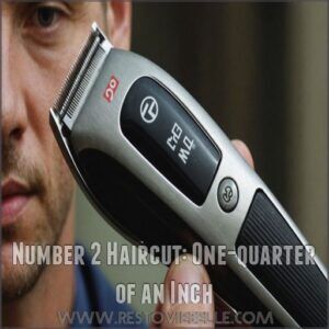 Number 2 Haircut: One-quarter of an Inch Number 2 Haircut: One-quarter of an Inch