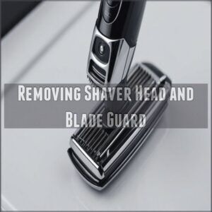Removing Shaver Head and Blade Guard Removing Shaver Head and Blade Guard