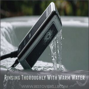 Rinsing Thoroughly With Warm Water Rinsing Thoroughly With Warm Water