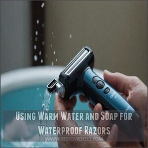 Using Warm Water and Soap for Waterproof Razors Using Warm Water and Soap for Waterproof Razors