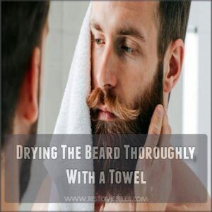 Drying The Beard Thoroughly With a Towel Drying The Beard Thoroughly With a Towel
